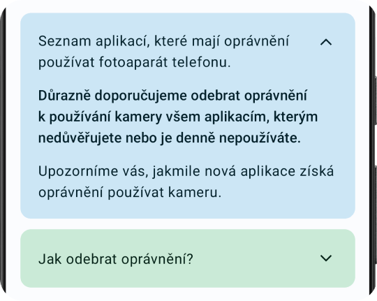 Funkce hlídače a ochránce fotoaparátu