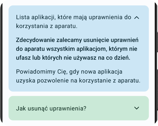 Funkcja ochrony i zabezpieczenia kamery