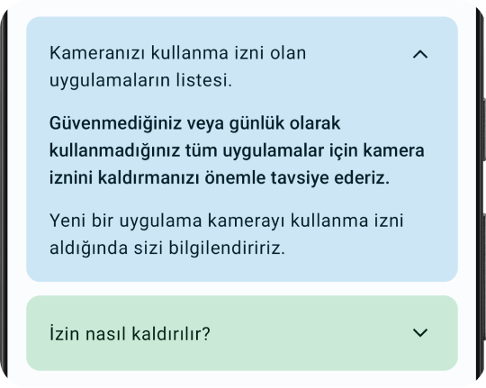 Kamera koruyucusu özelliği