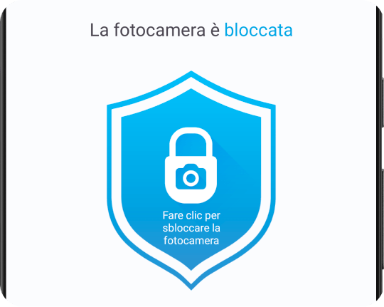 Disabilita, blocca e disattiva la fotocamera con un solo tocco.