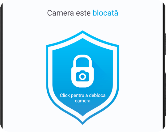 Opriți, blocați și dezactivați camera cu o singură atingere.