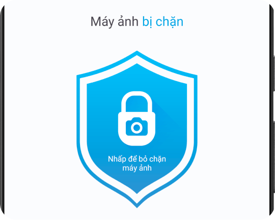 Tắt, chặn và hủy kích hoạt camera bằng một lần chạm.